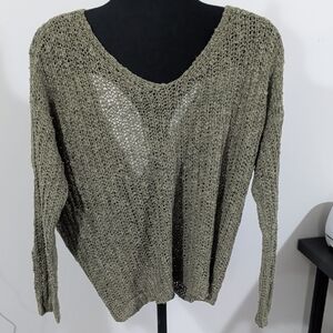 Altar'd State Olive V-Neck Sweater